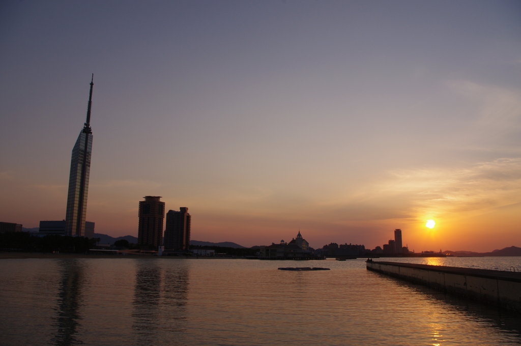 福岡の夕景