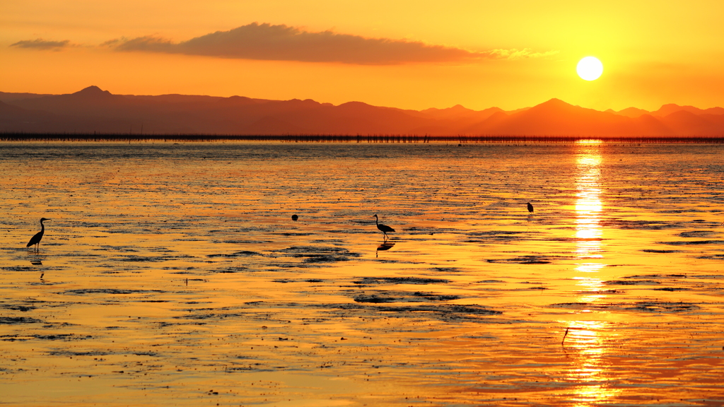 有明海の夕暮れ　その４