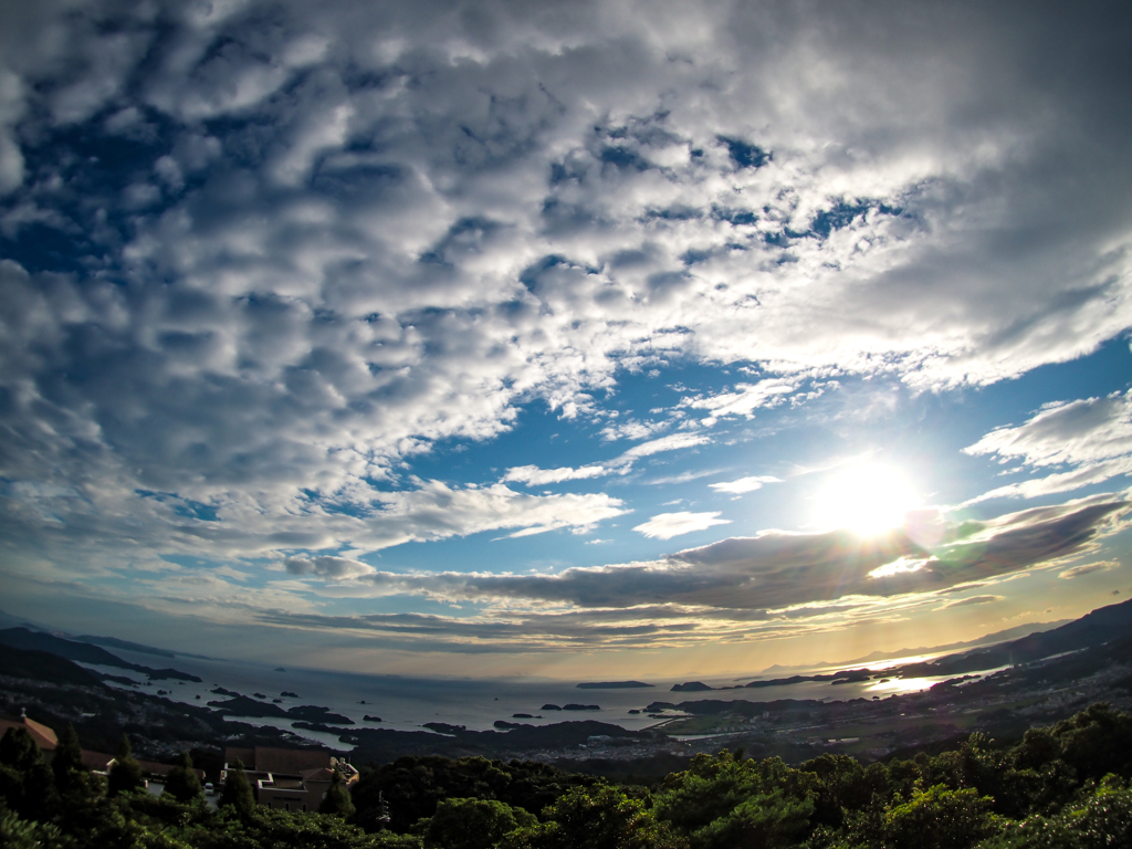 九十九島の夕暮れ１