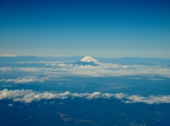 太平洋上から見た富士山