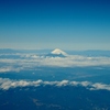 太平洋上から見た富士山