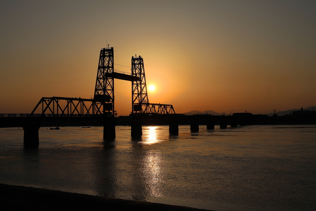昇開橋の夕暮れ２０２１その２