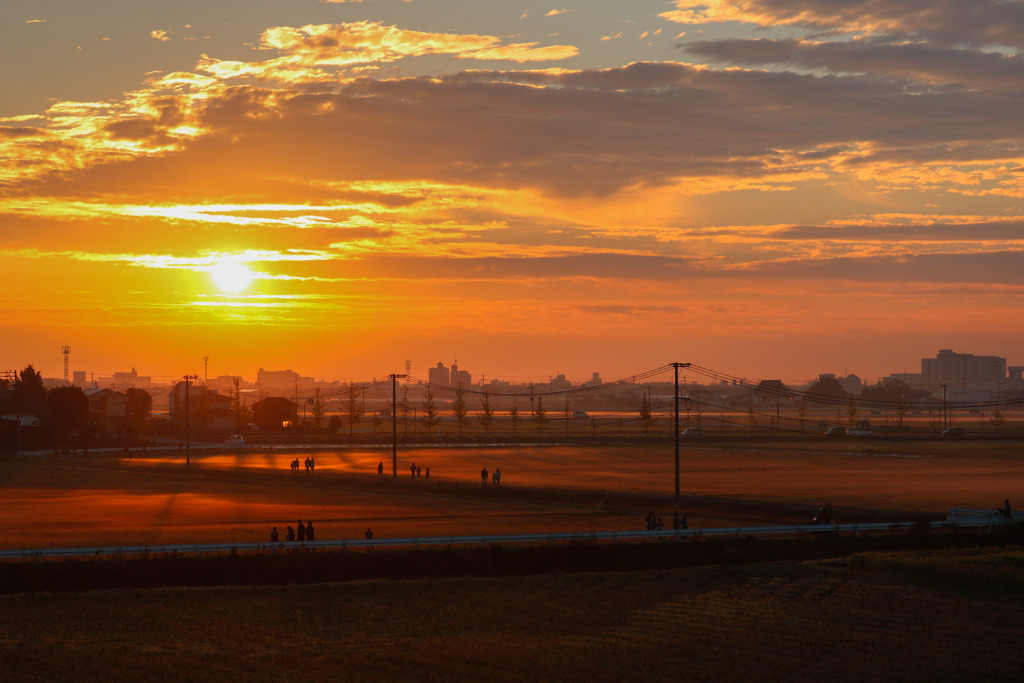 佐賀平野の日の出