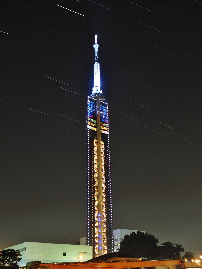 福岡タワー　ライブコンポジット撮影