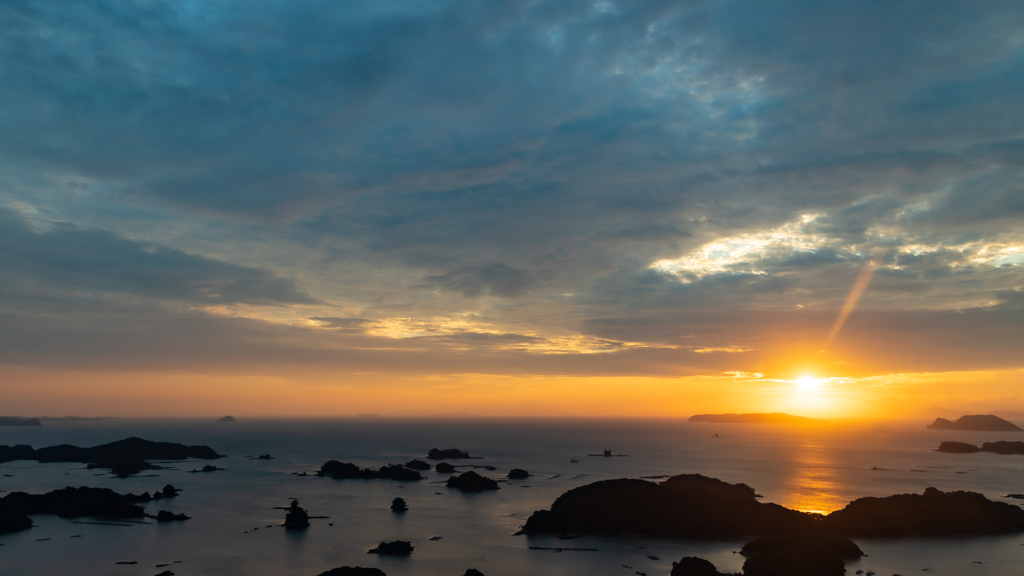 九十九島の夕陽２０２１秋　その３