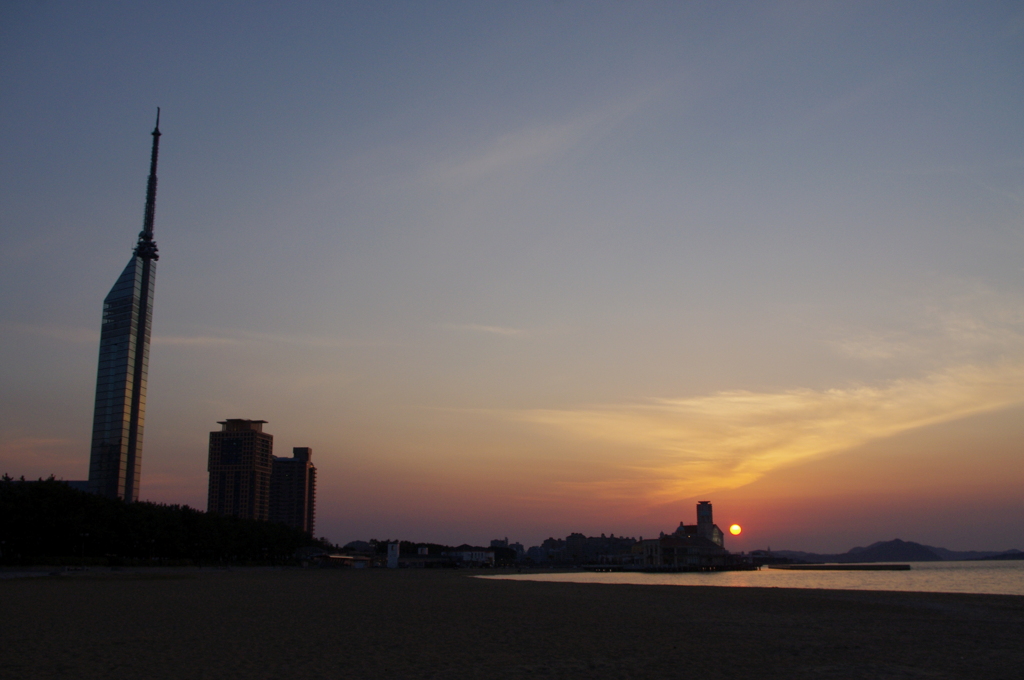 福岡の夕景