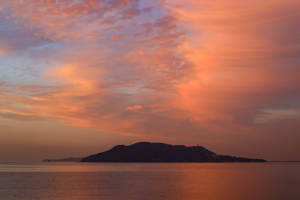 生の松原の夕暮れ１