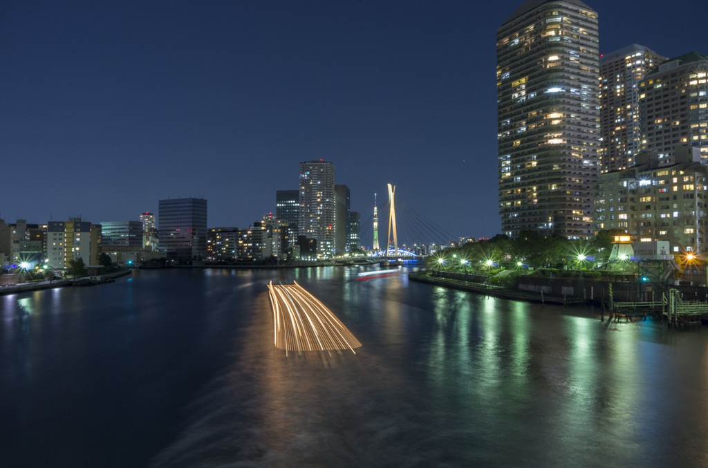 佃大橋からの夜景