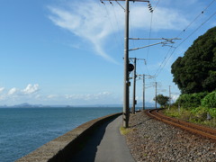 海沿いの線路