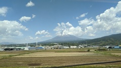 東海道新幹線から見える富士山