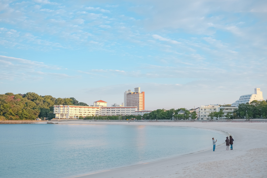 White sandy beach