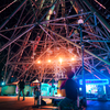 amusement park at night