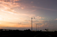 夕焼け街灯