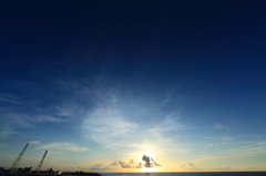 黄昏時の空