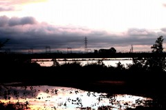 台風後の夕暮れ