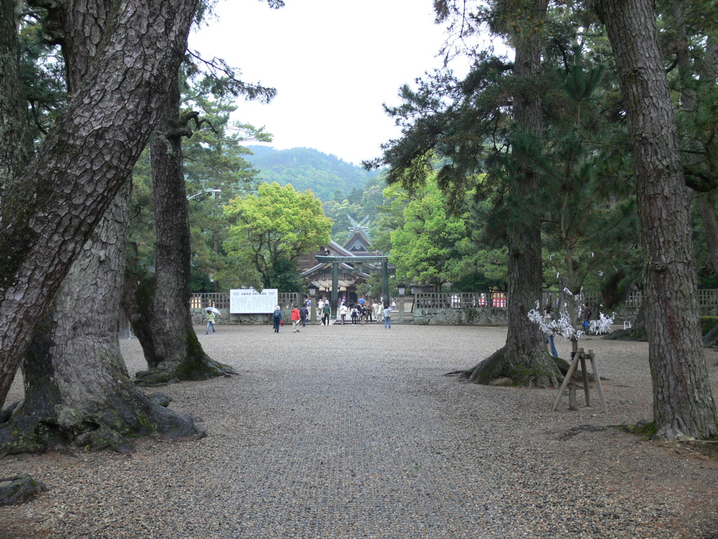 玉砂利の参道