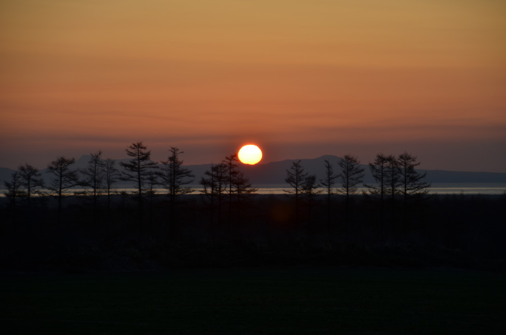 国後島からの朝日