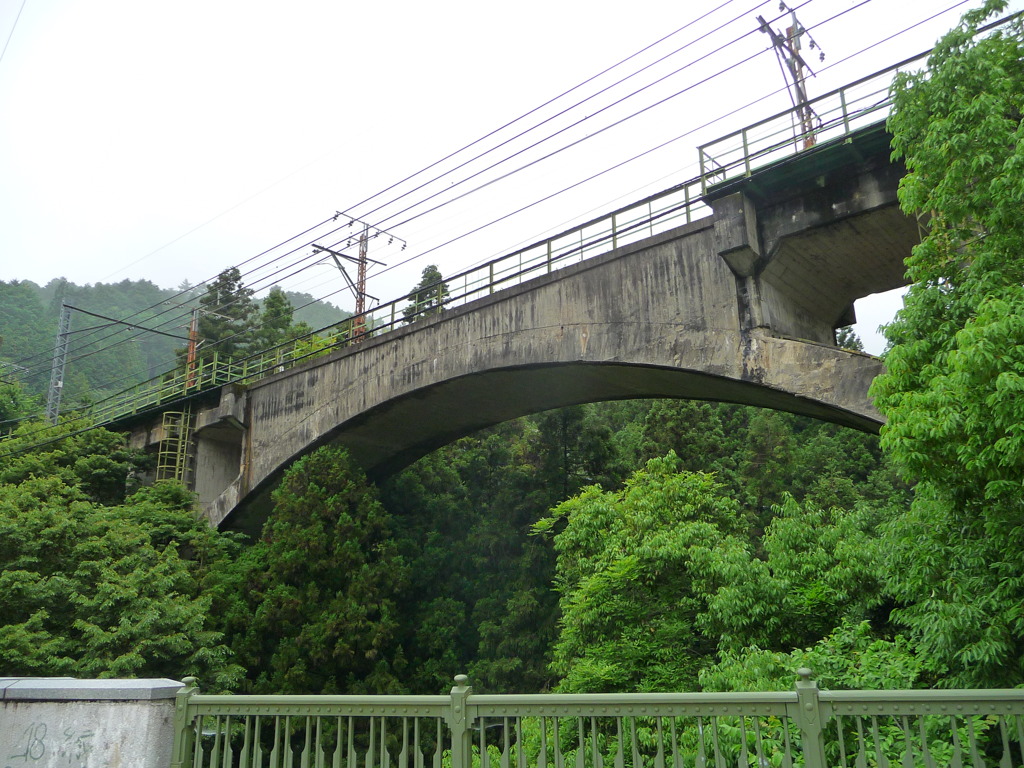 川井駅から見える鉄橋