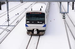 雪の常磐線
