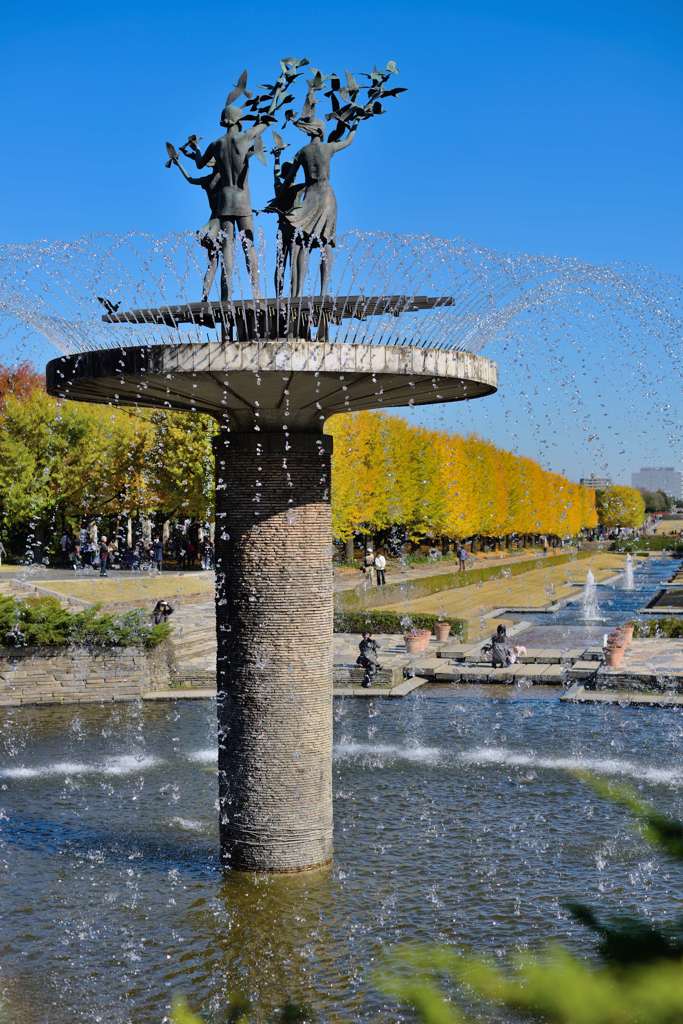 昭和記念公園カナールの噴水