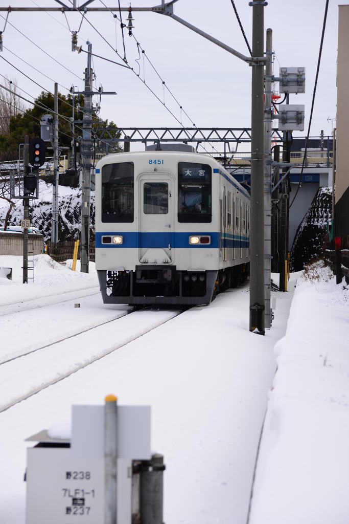 雪の東武野田線