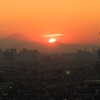 日没とスカイツリーとちょこっと富士山