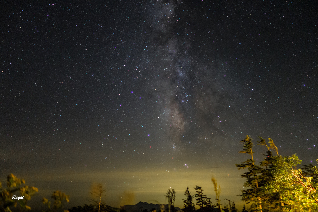 西穂山荘の星空