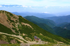 山小屋のある風景　－　エコな小屋　－