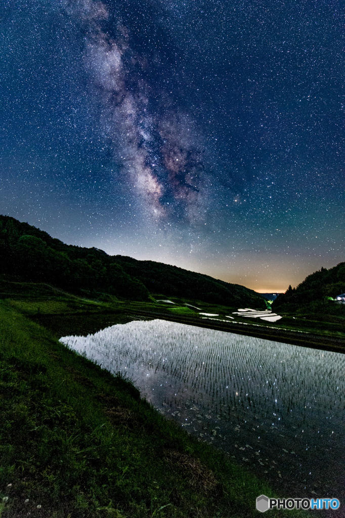 棚田の夜