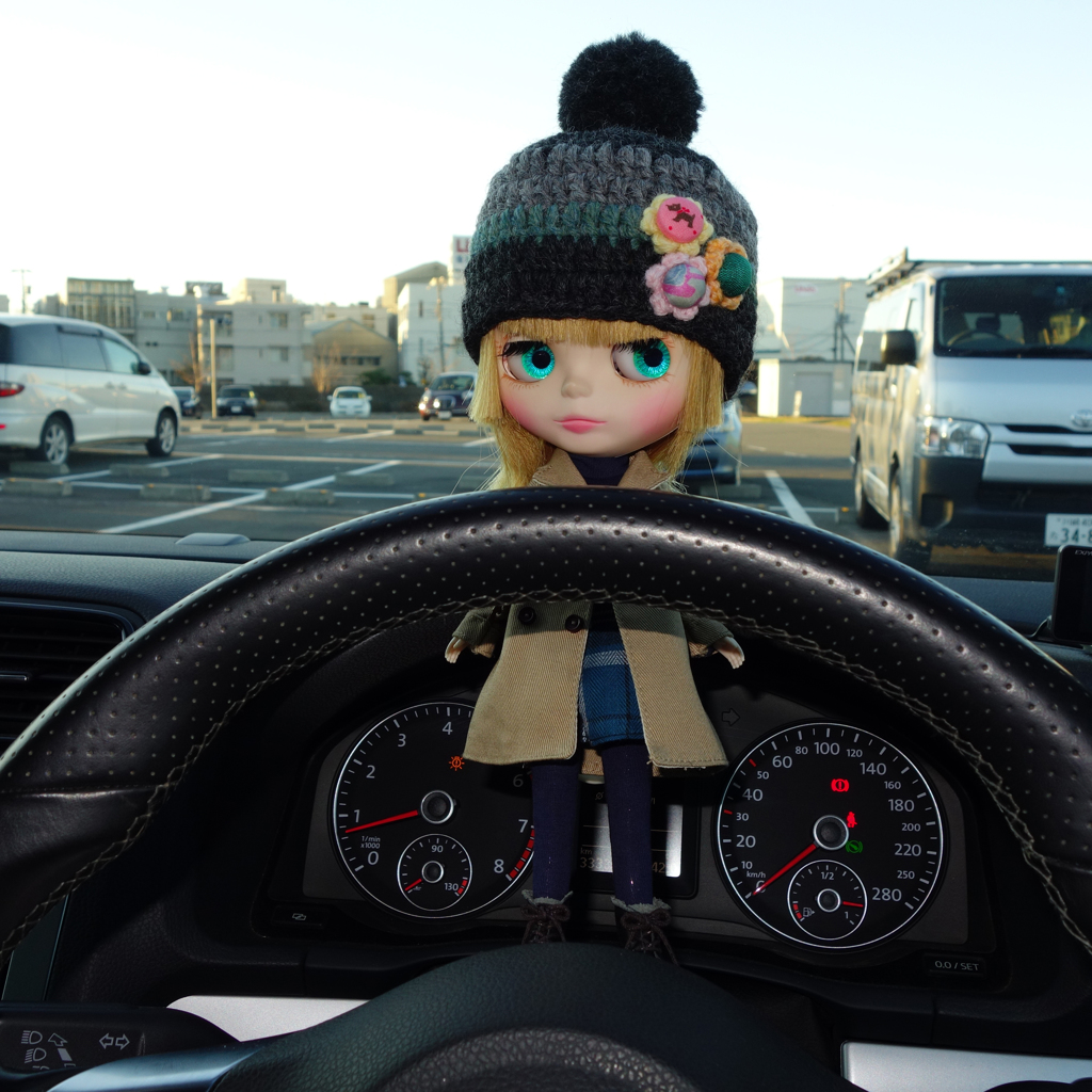 Blythe in my car