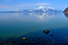 湖水に写る