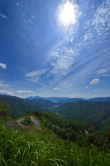 スカイバレーより俯瞰　桧原湖-磐梯山