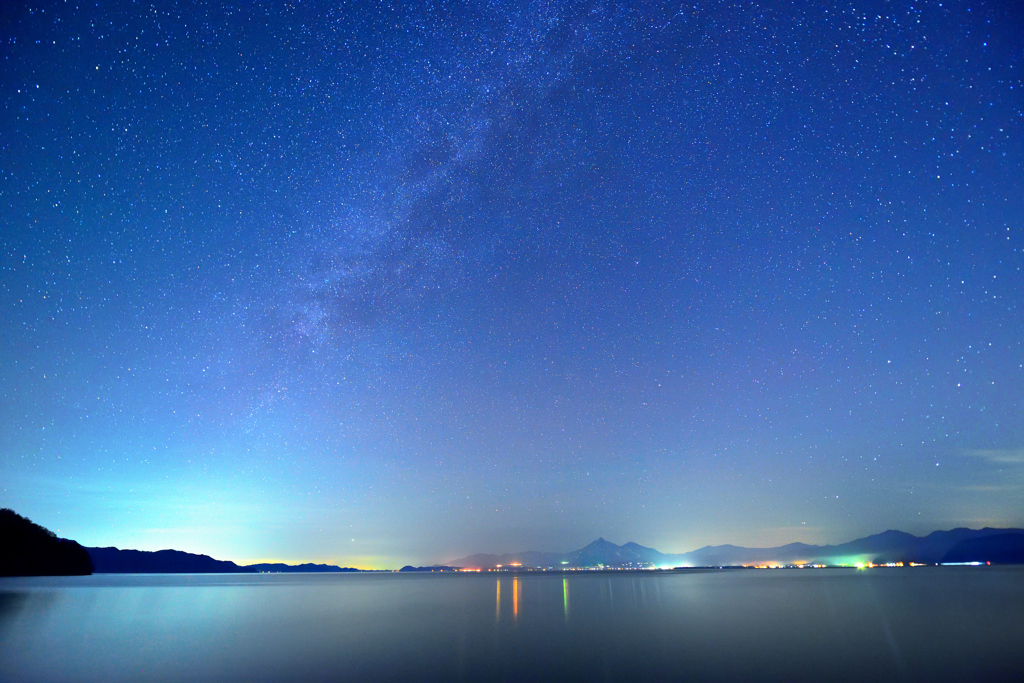 夜空を見上げて