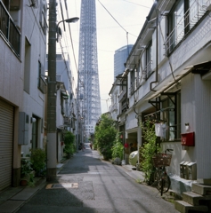 塔のある街（スカイツリー）