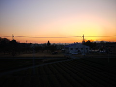 かすかに富士山