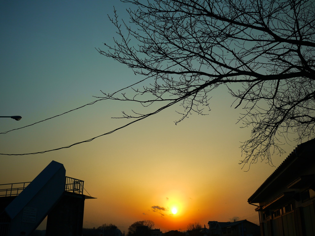 だんご屋で日暮れ