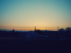 ←富士山　茶畑　飛行機雲→