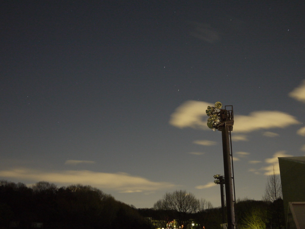ライトは星空