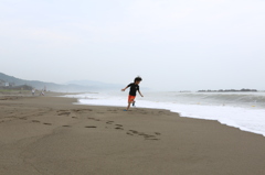 海に入る前の準備体操