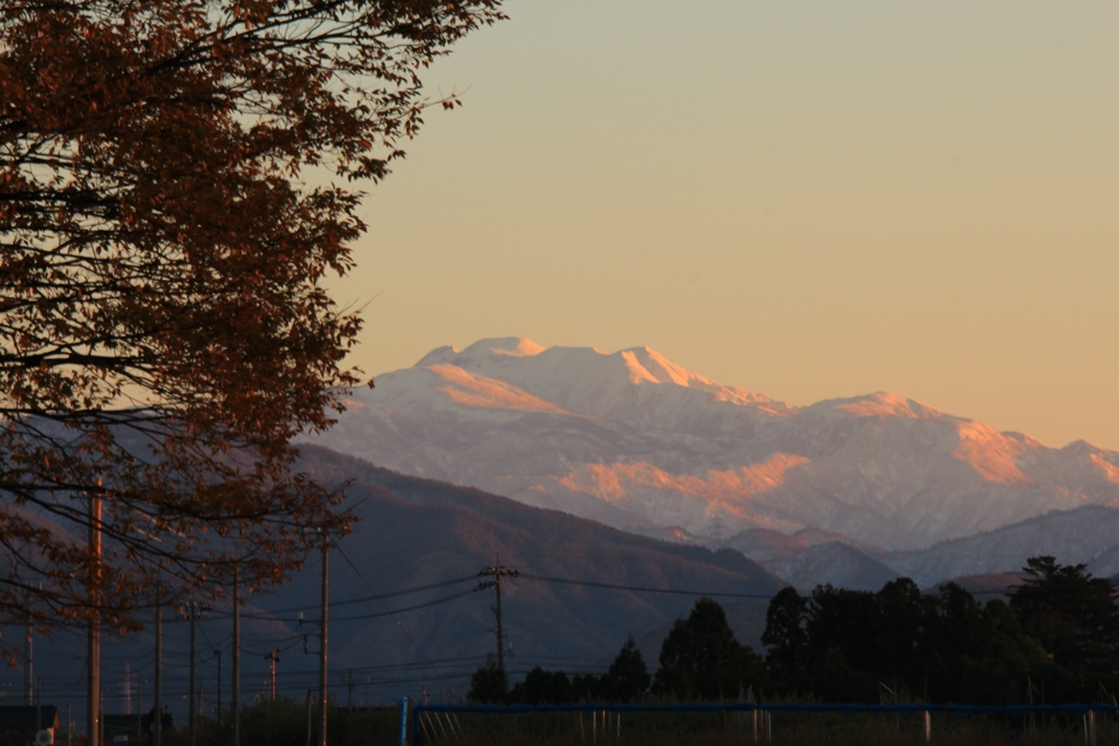 夕暮れ～白山