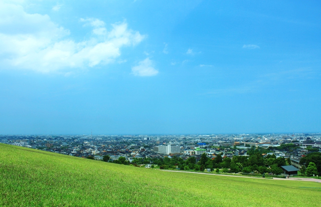 空と緑の狭間に