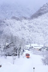 勝原は雪の中