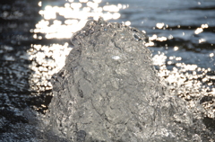 splashing from a fountain