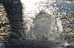 splashing from a fountain