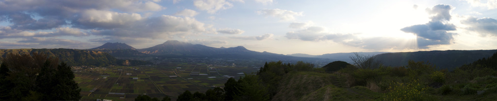 城山展望所の夕景