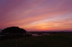 巻向夕景