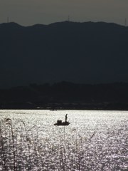 湖上に佇む