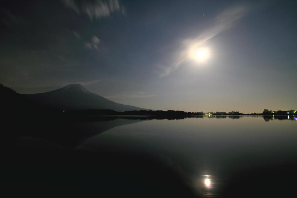 夕闇の富士さん