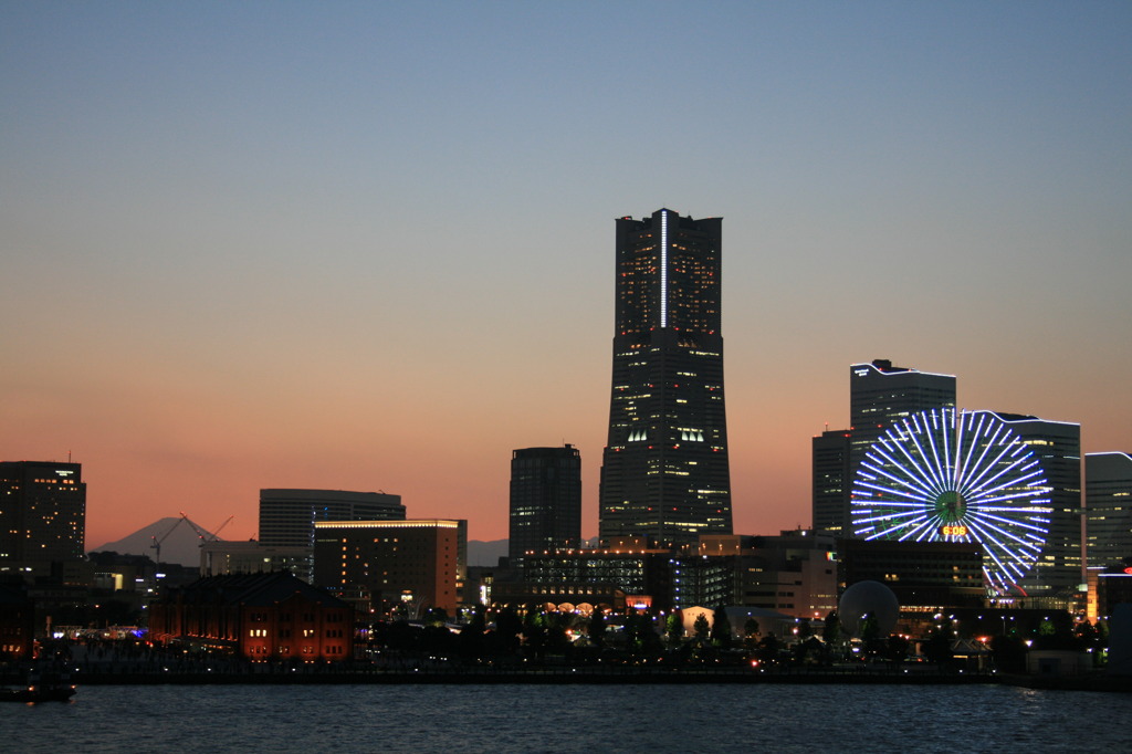 横浜の夕焼け