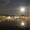 Harbor of the moonlit night